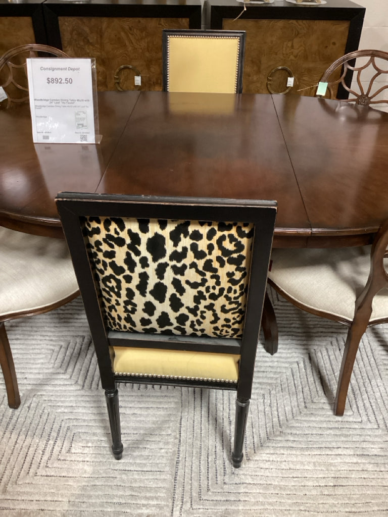 Ballard Custon Leopard Print Back Chair 20x24x39 (Pair)