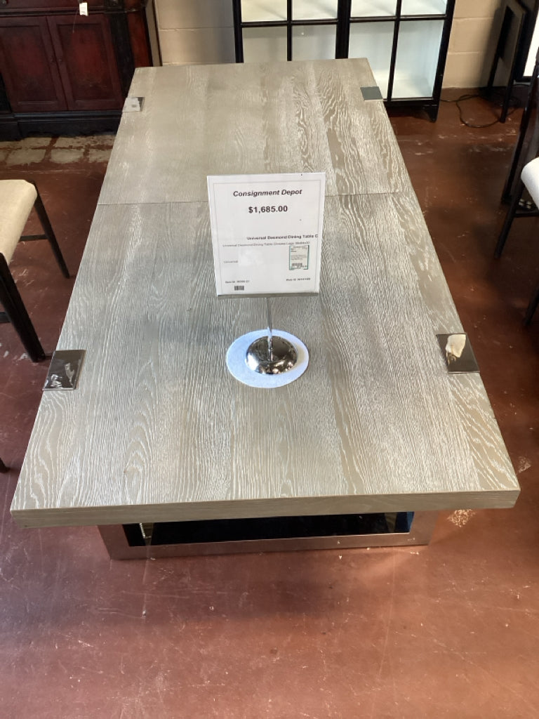 Universal Desmond Dining Table Chrome Legs 38x84x30