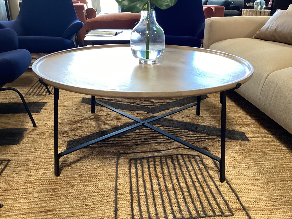 Helios Black Metal Base Nesting Coffee Table 97VZGJ9U 38"