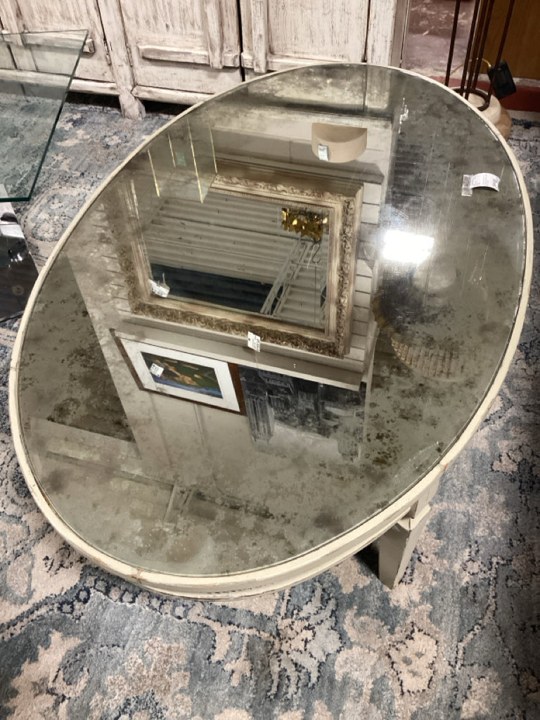 Distressed Mirrored Arhaus Coffee Table  34" X 54"
