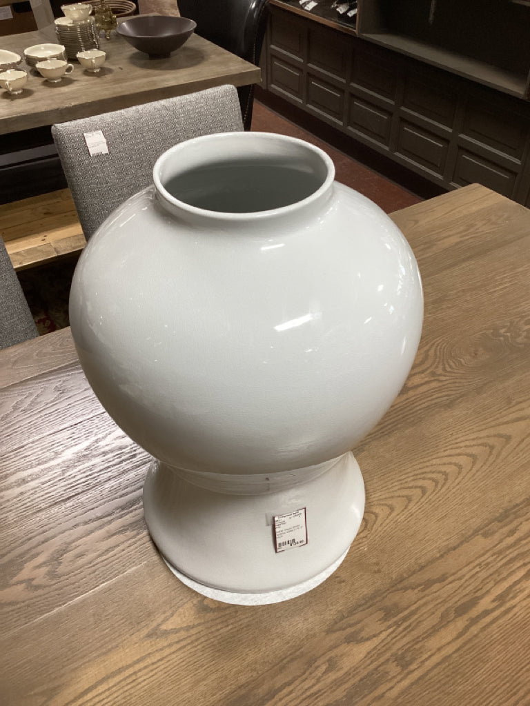 Global Views White Ceramic Vase 21"h 6" mouth