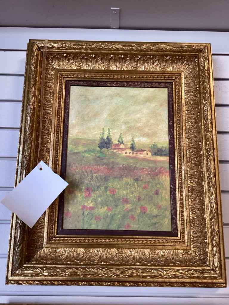 "Tuscan House II" with Gold Frame 19x23