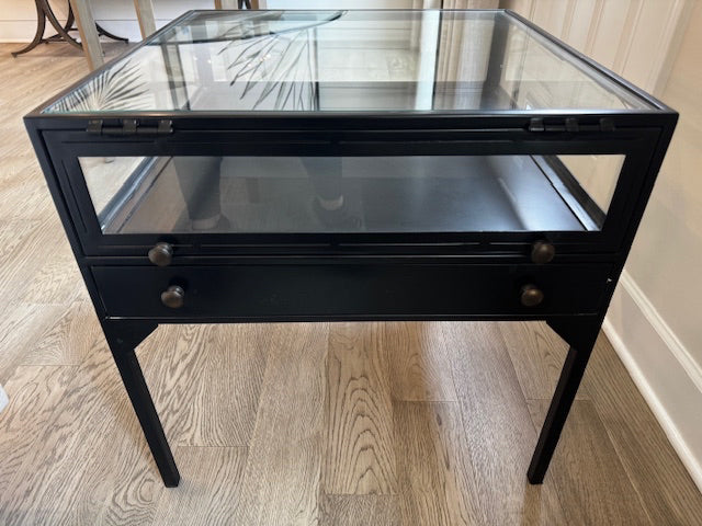 Four Hands Shadow Box end table; metal; 24x24x24