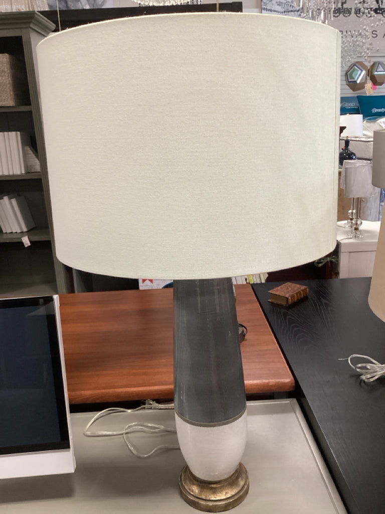 Curry & Co. urbino table lamp / grey, gold , cream 35" tall
