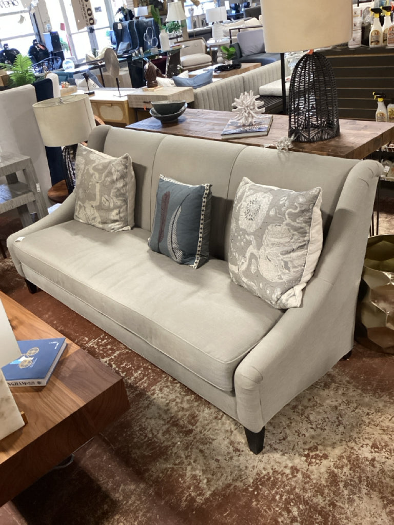 Mitchell Gold GREY Sofa and 3 Down Pillows 84x36x37