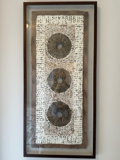 Revelation by Uttermost Feather Burst Shadow Box 27.5 X 59