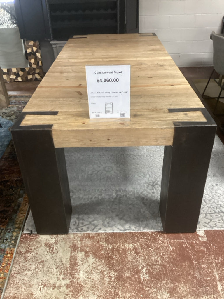 Arhaus Telluride Dining Table 96" x 41" x 31"