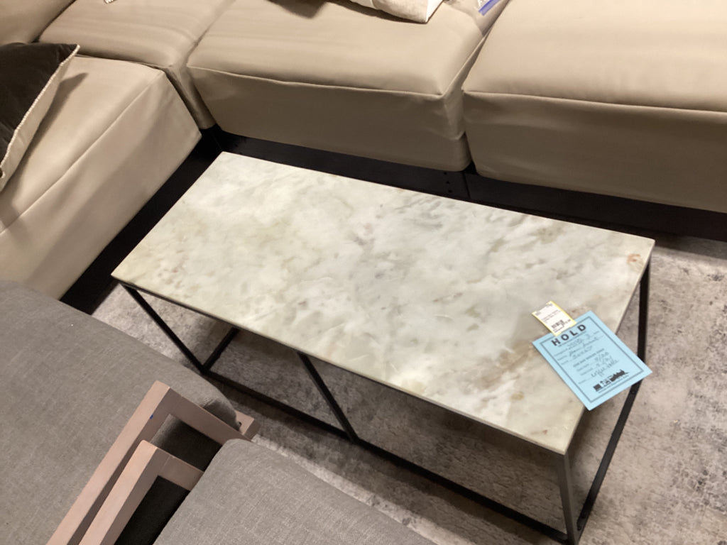Pottery Barn Marble Coffee Table 40 x 16 x 17