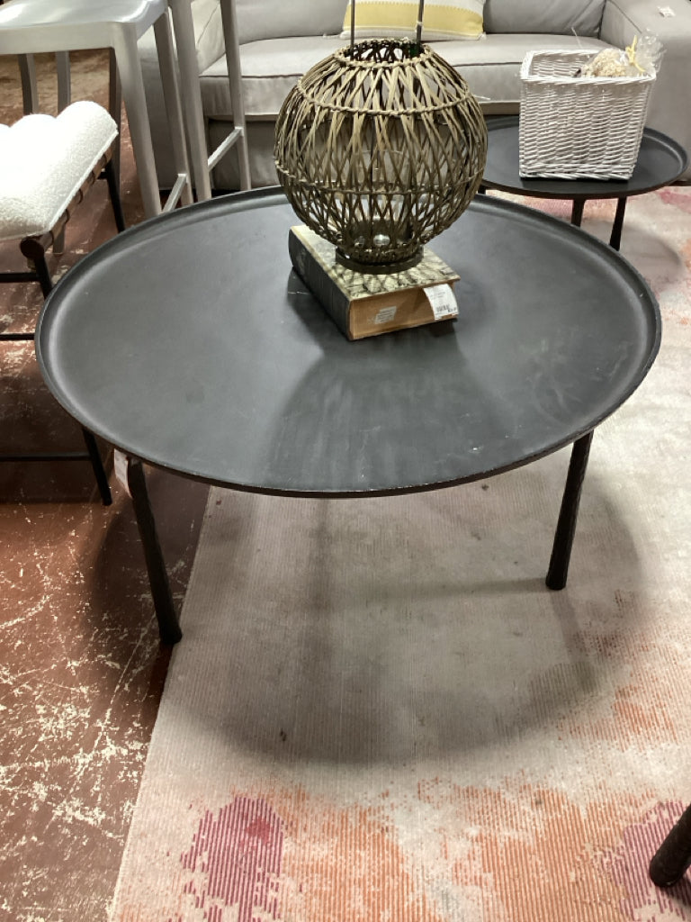 Sintra Coffee Table / black forged iron 36 x 20 high