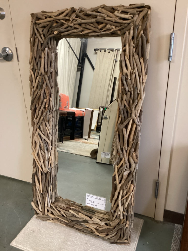 Mirror with driftwood frame 50 x 25