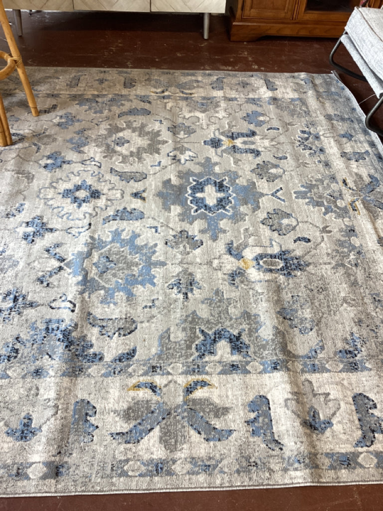 Ridgewood Blue,Beige 7'9" X 9'9" RUG