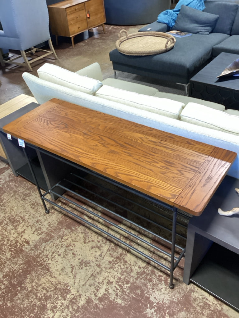 Charleston Forged iron & oak Sofa Table 52 x 18 x 30 high
