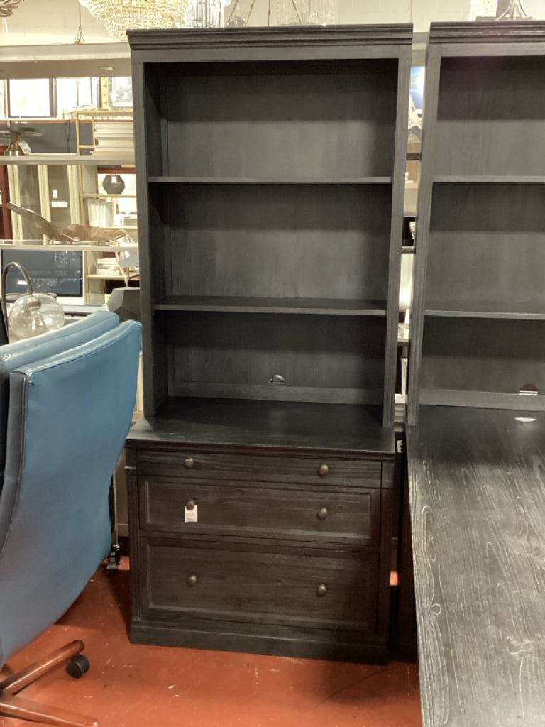 Pottery Barn Desk, lateral file, hutch modular suite 70"w