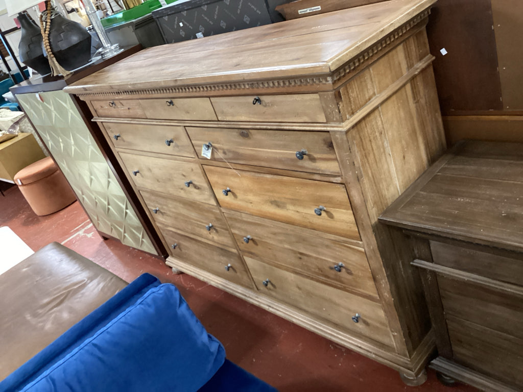 Restoration Hardware St. James Brown 11 Drawer Dresser 73x22x50