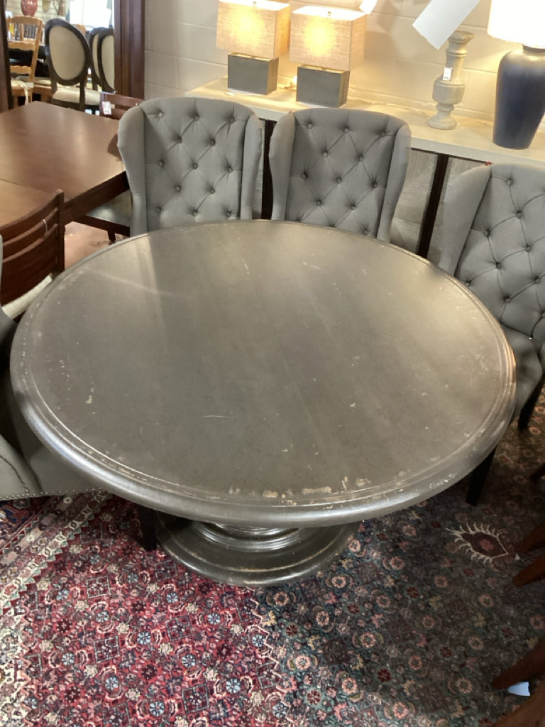 Arhaus Dining Table / grey distressed  58" round