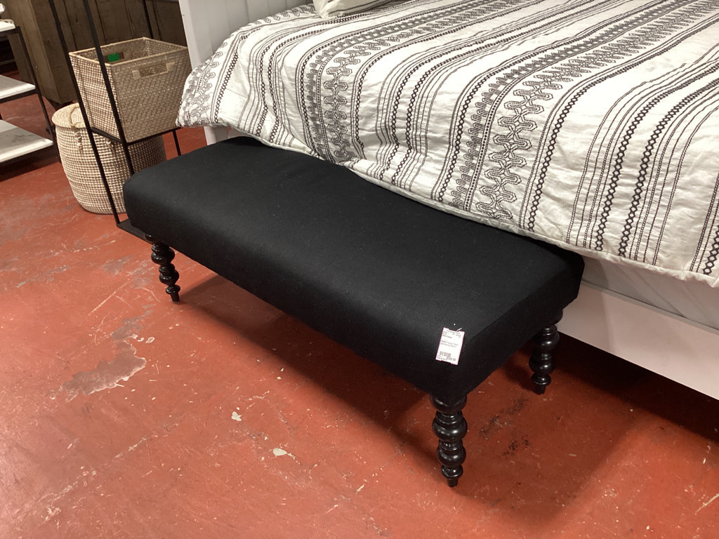 Ballard Design Black upholstered Bench