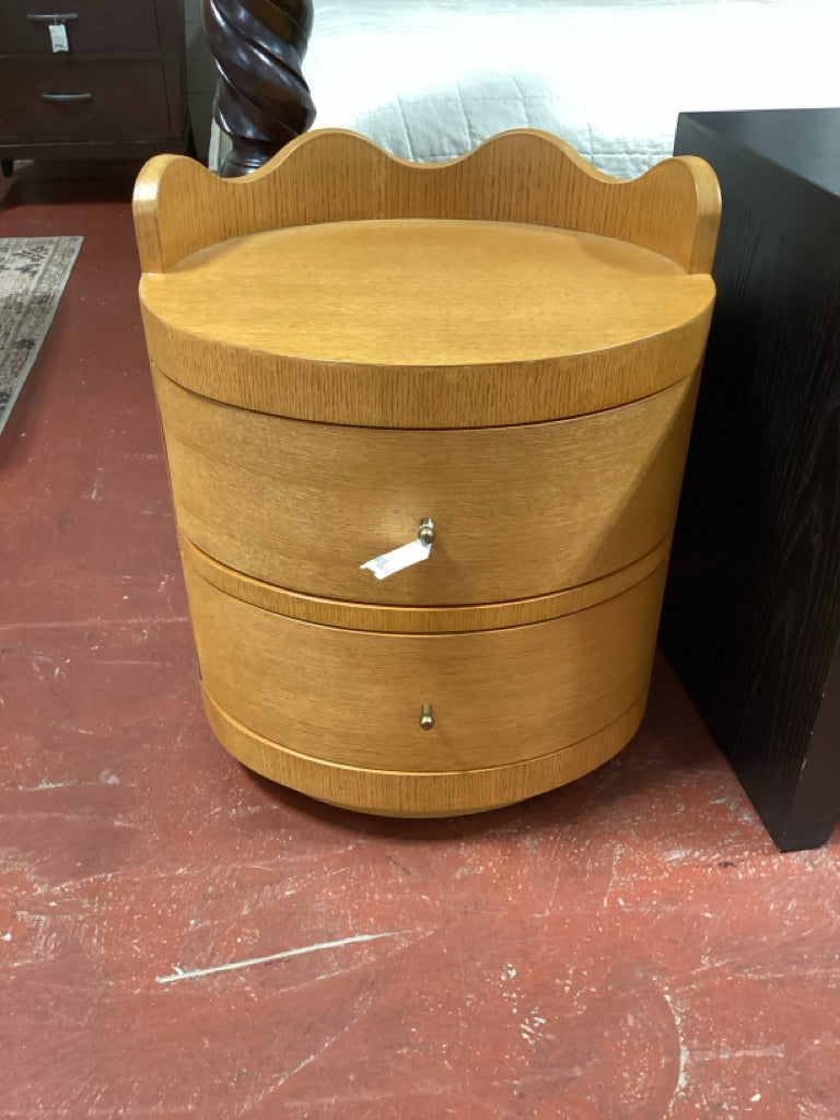 Lulu and Georgia Ripple Nightstand in Honey Oak 20" x 16" x 24"