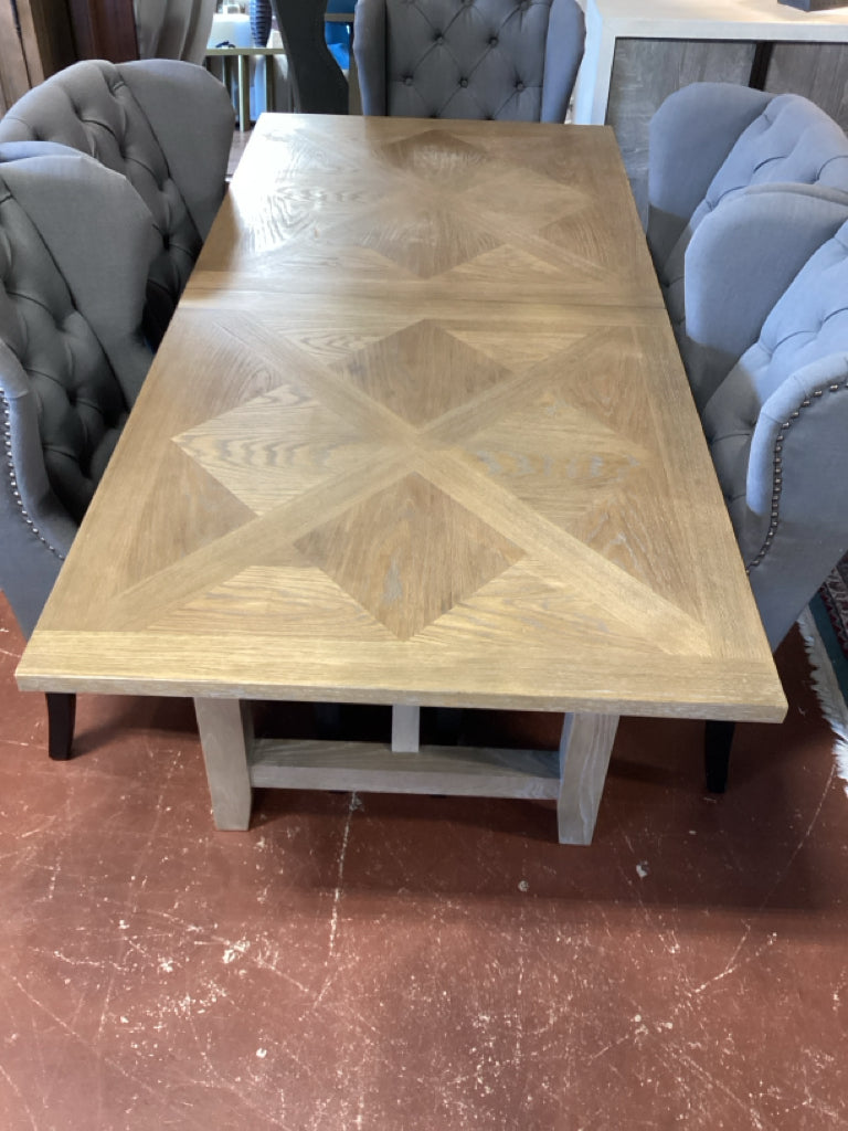 Universal Berkley Parque Style Top Rectangular Trestle Dining Table 78"L x 36"W
