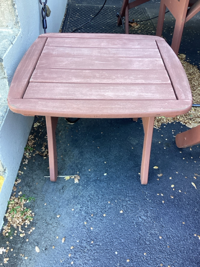 Wood Outdoor End Table