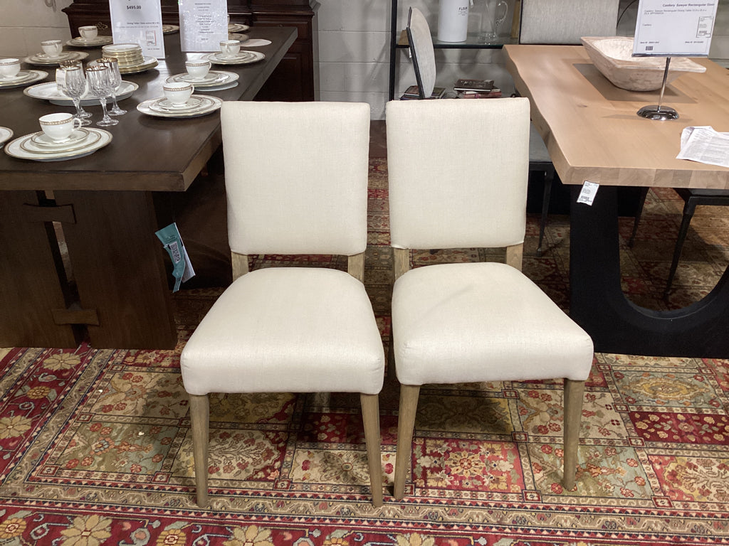 PAIR Four Hands Kurt Dining Chairs Linen