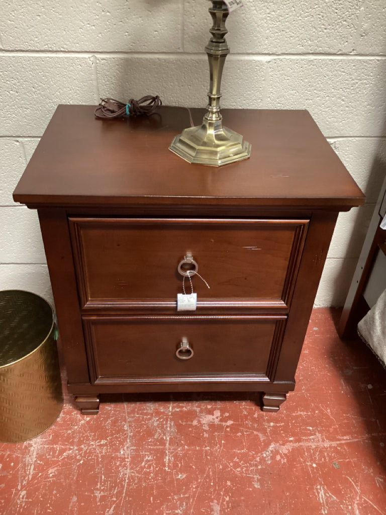 Tamarack Nightstand (Brown Cherry) By New Classic Furniture 24"W X 17"D X 25"H