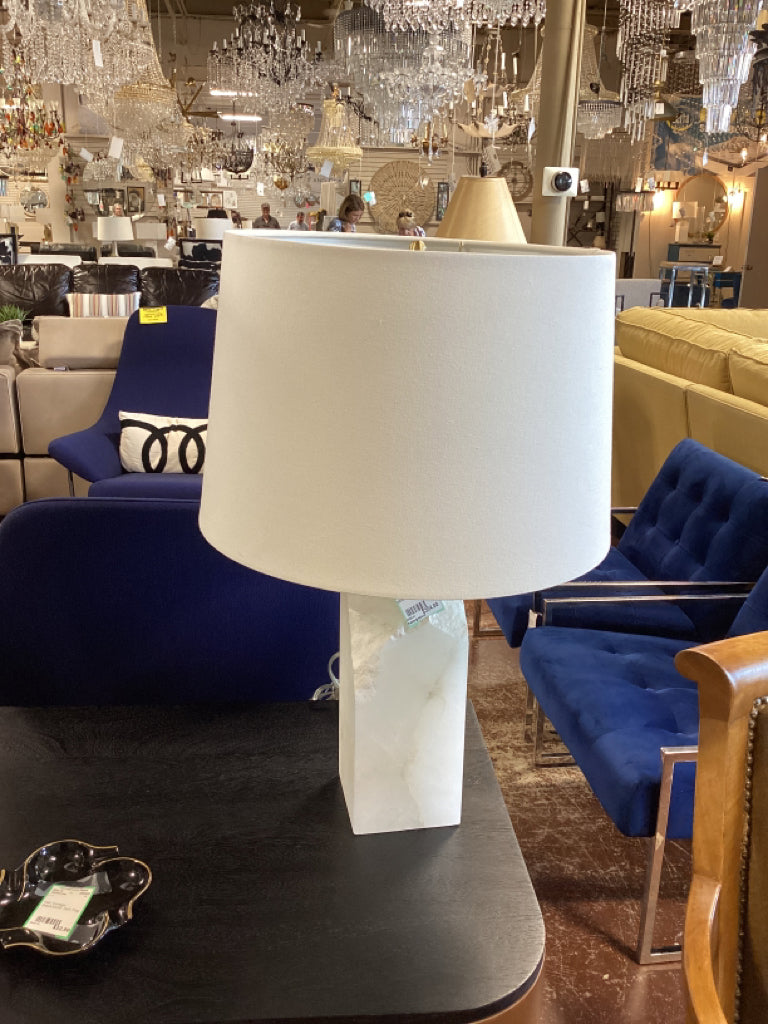 Regina Andrew Square Raw Alabaster Table Lamp 24"