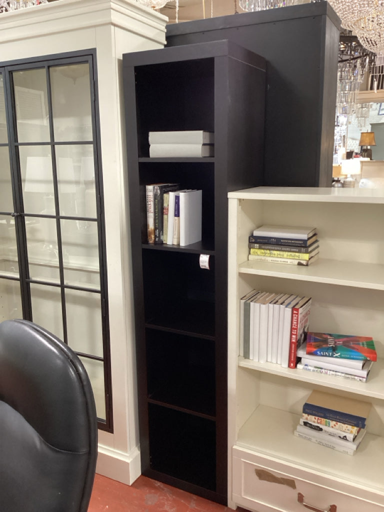 Dark Finish 5 Shelf Display Bookcase 74" H X 18" W