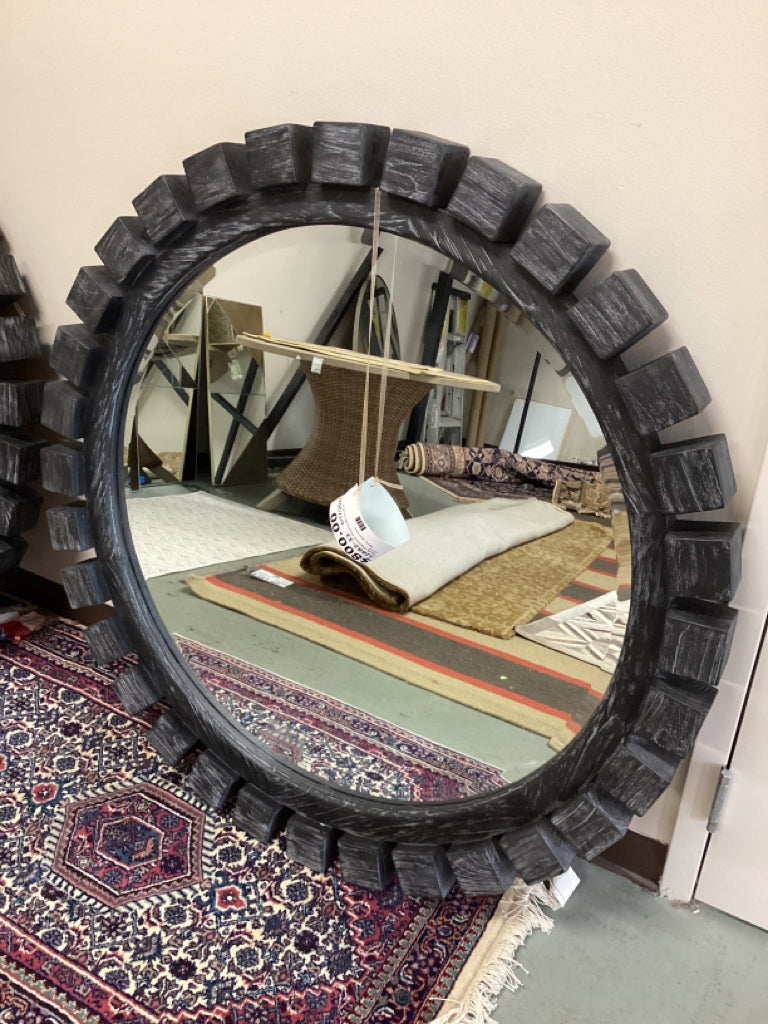 Black Uttermost Brianza Mirror 45.5" round
