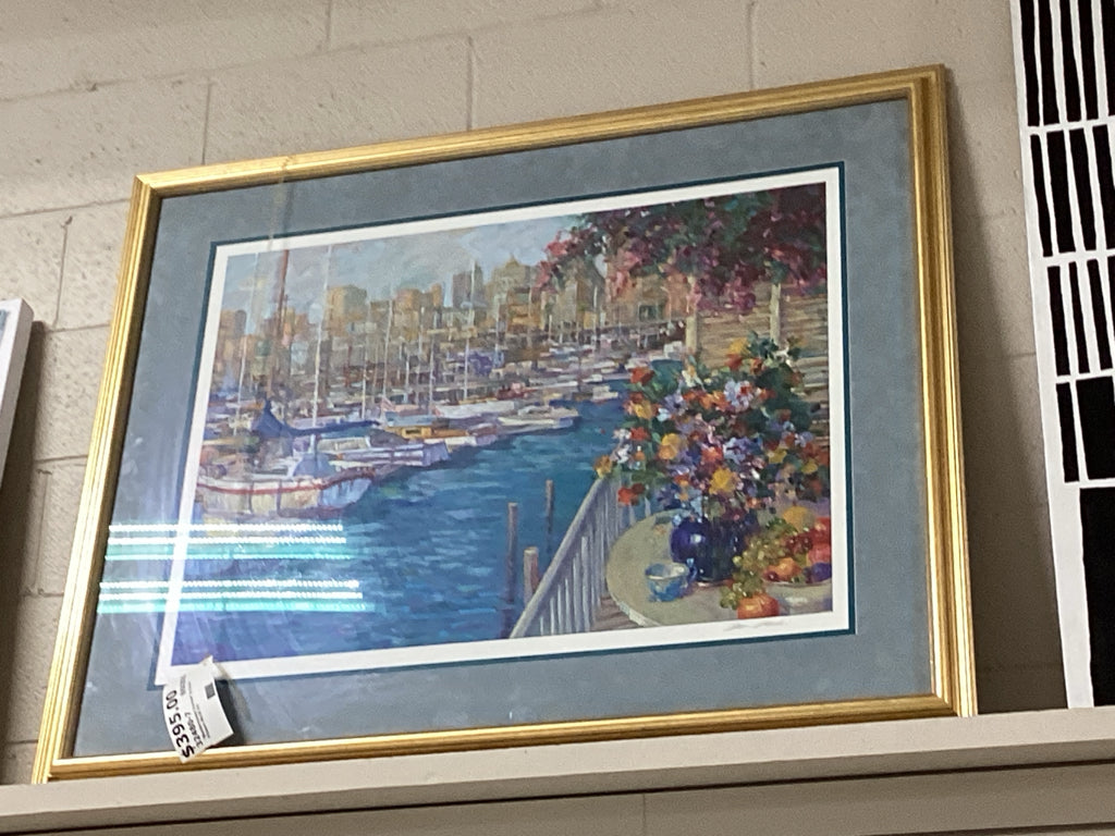 "Mediterranean Sunrise" by Henri Plisson 46x38 Art
