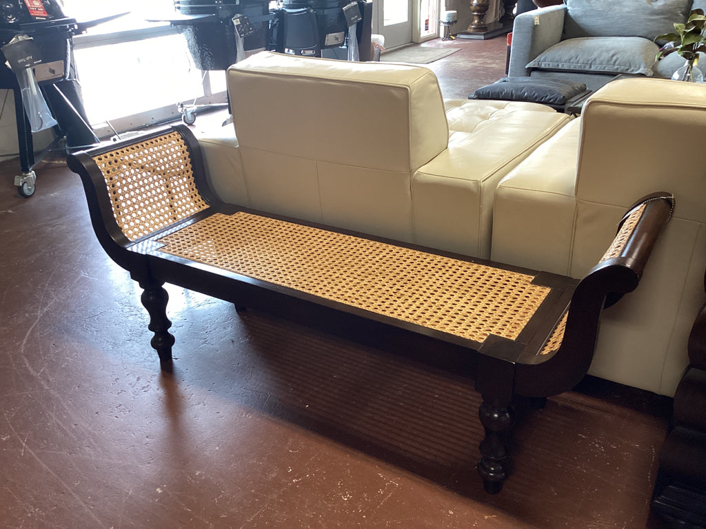 Pottery Barn Bench /Espresso & Natural 60 x 17 x 24