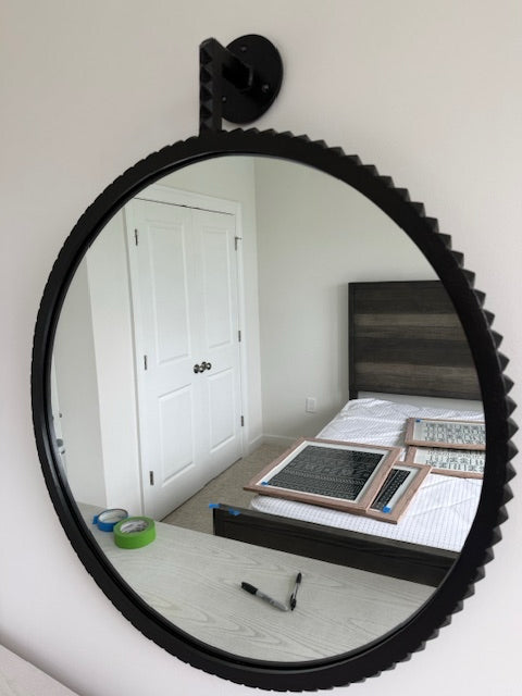 Four Hands Cru Large  Mirror 31" Aged Bronze Finish