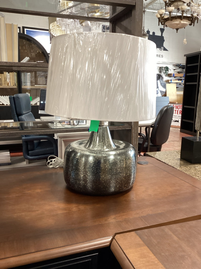 Surya Micah Grey Mercury Accent Lamp with Shade