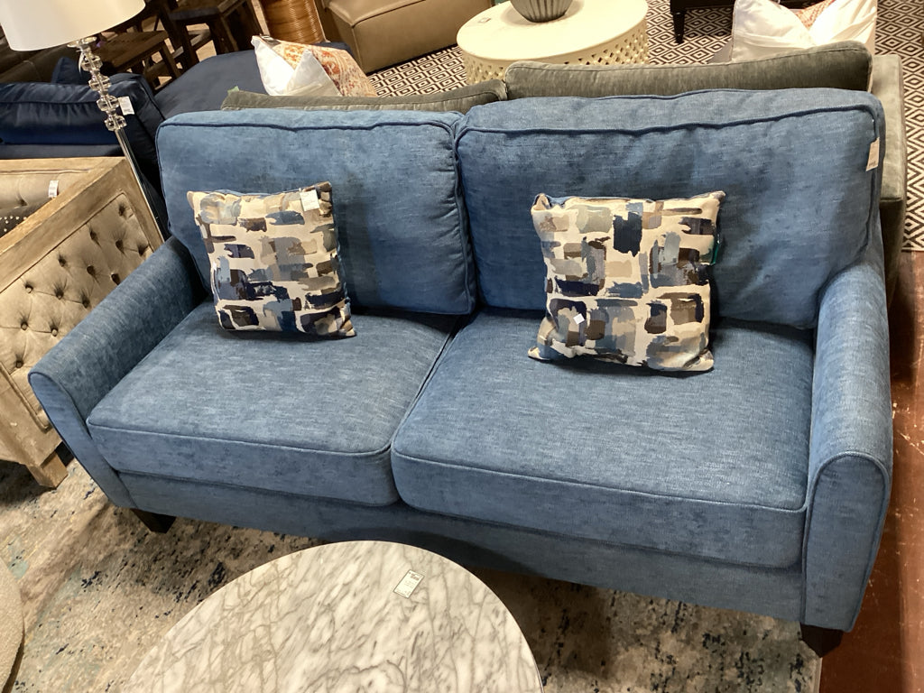 Blue FR Living Cascade Sofa 79x29x19