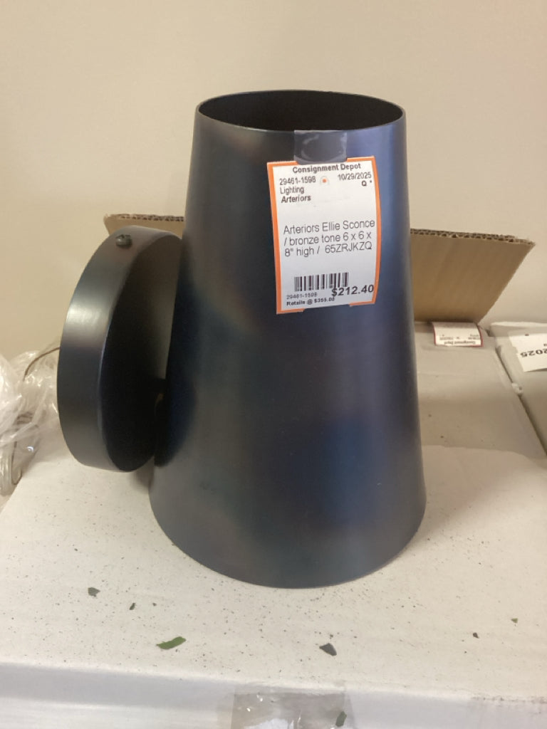 Arteriors Ellie Sconce / bronze tone 6 x 6 x 8" high /  65ZRJKZQ