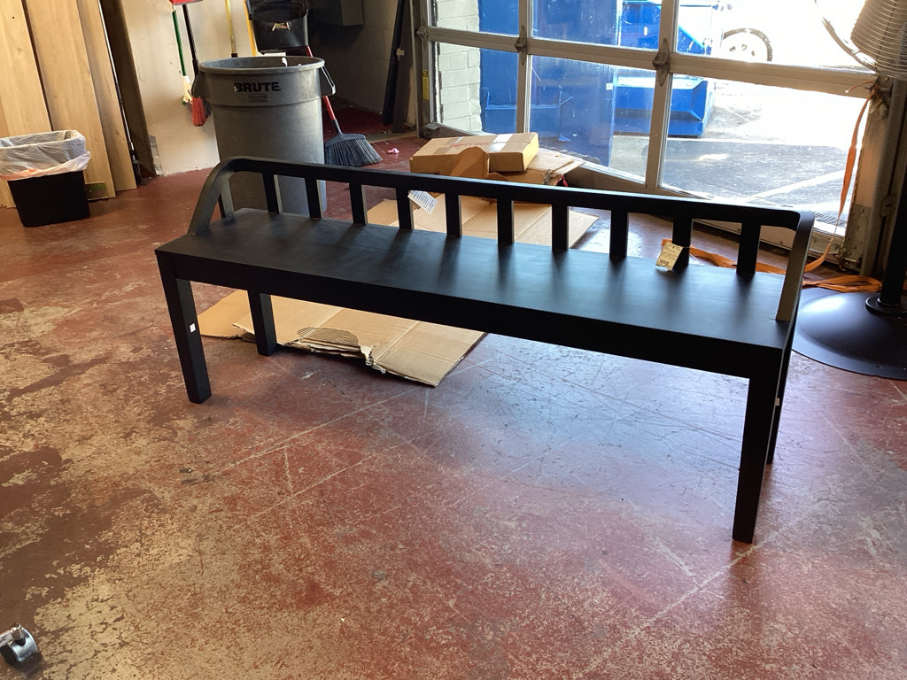Havenly Mango Wood Bench, Black  14"X  60"  X 24"    397YFE99
