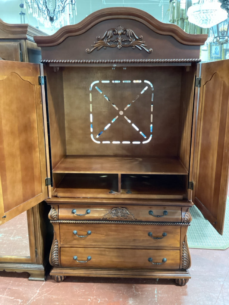 Traditional Cherry Armoire 41x20.5x80 (2 Piece)