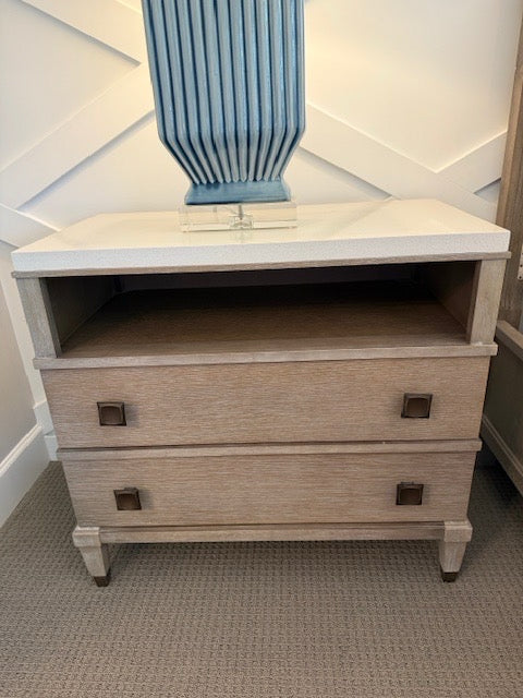 Universal Playlist 2 Drawer Nightstand Smoke on Water Color 31.5x17x30