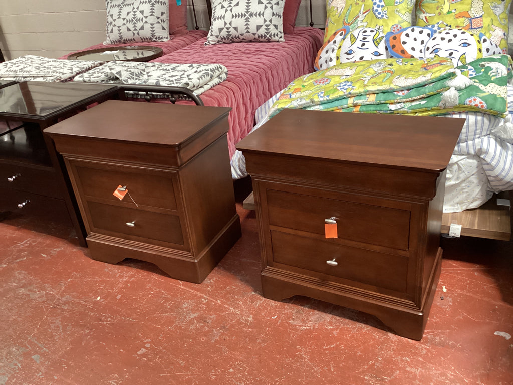 PAIR of HPL Nightstands 27 x 17 Two Drawers