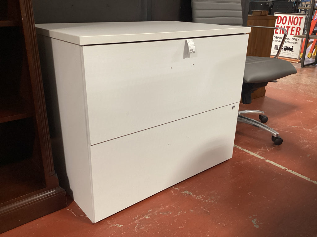 Bush 36" Lateral File Cabinet White with key  36x23