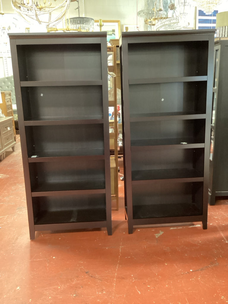5 Shelf Bookcase Brown 31x72