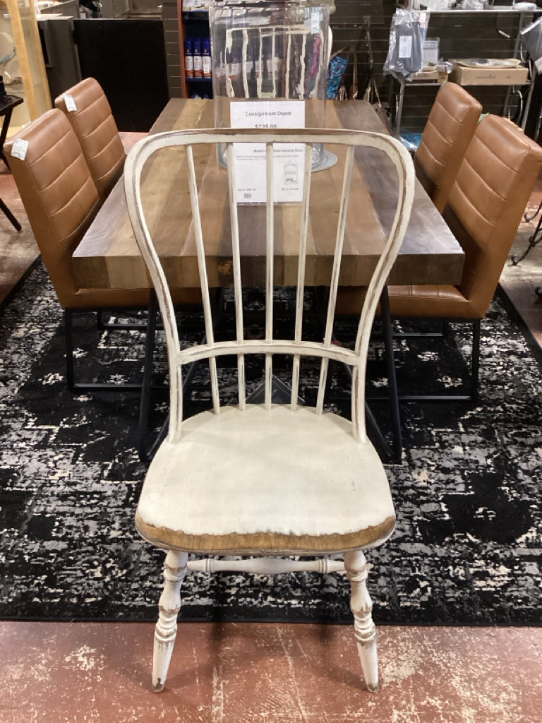 Pair of Hooker Distressed Farmhouse Windsor-Style Side Chairs
