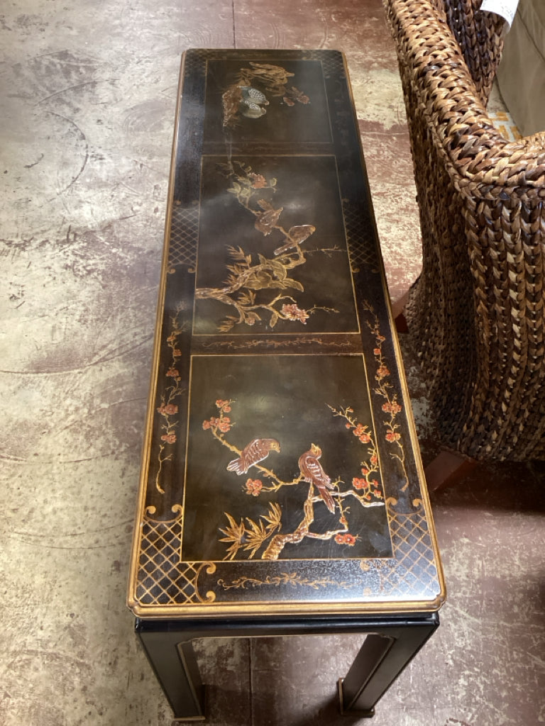3 Panel Chinoiserie Console 53x16x27