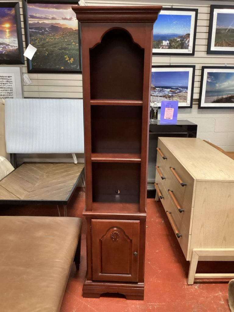 Hercules Cherry Left Pier Bookcase 17"W x 12" D x 75" T