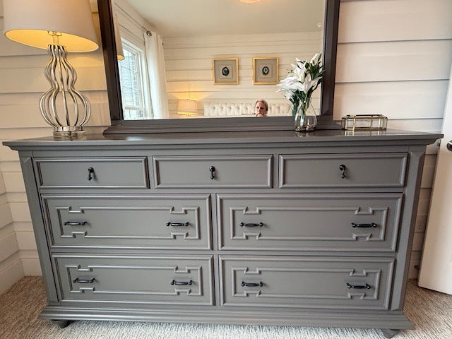 Gray 7 Drawer Dresser Marceline 1866 Set 74x48x41
