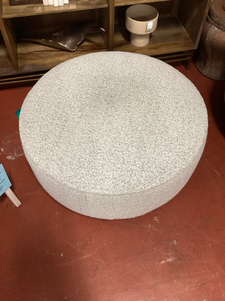 Four Hands Sinclair Large Round Ottomans- Knoll color;34x14