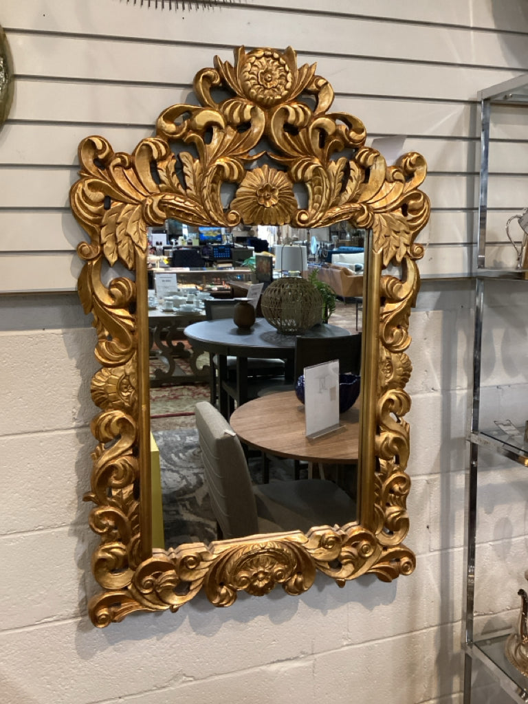 Vintage Baroque Gold Mirror 27x44