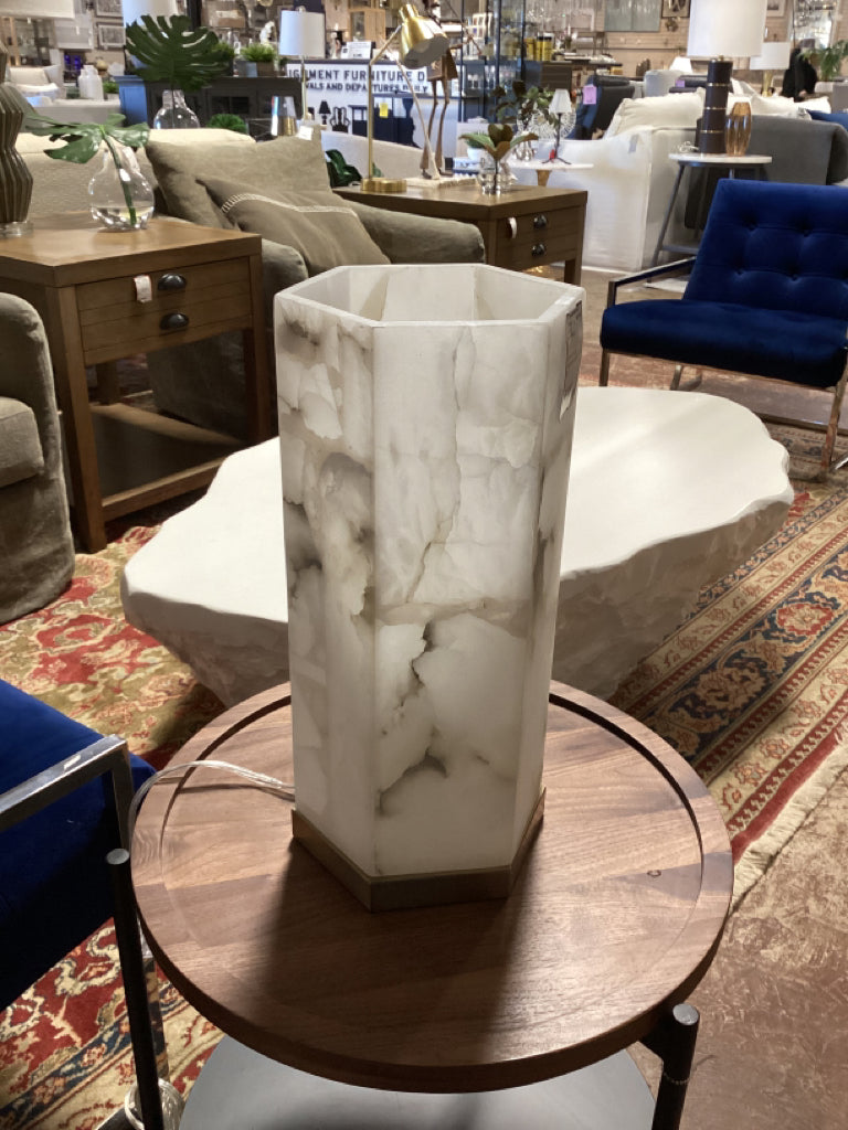 Jamie Young alabaster uplight 15" tall