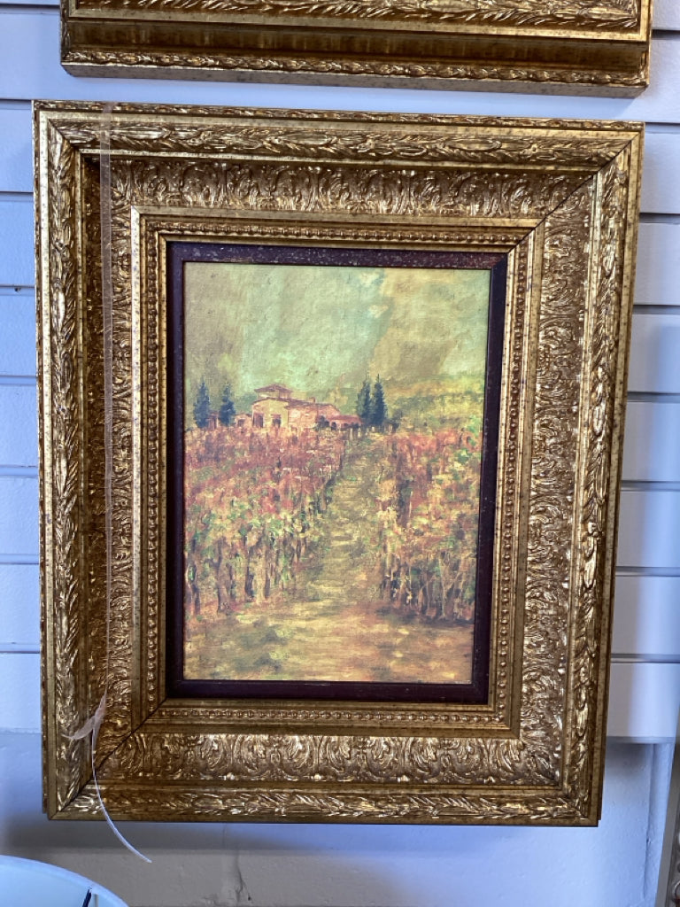 "Tuscan House II" with Gold Frame 19x23