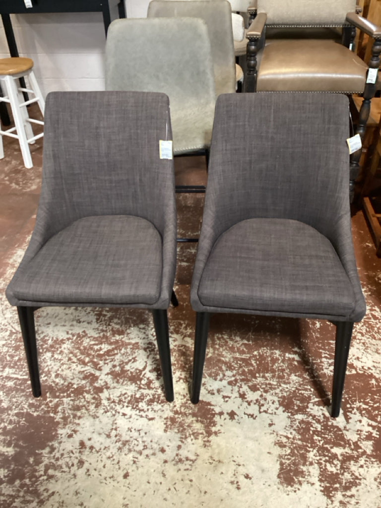 Pair of Safavieh Modern Fabric Dining Chairs