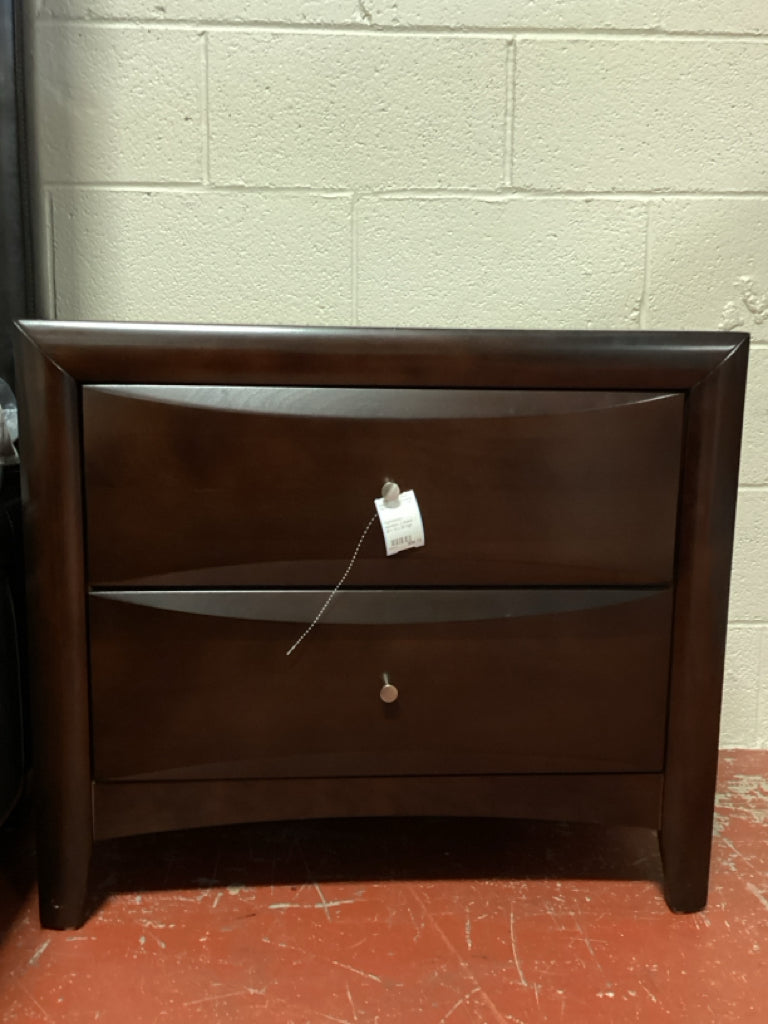 Nightstand /  espresso 2 drawer  / 28 x 16 x 25 high